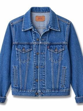 Levi's Blue Denim Sherpa Trucker Jacket